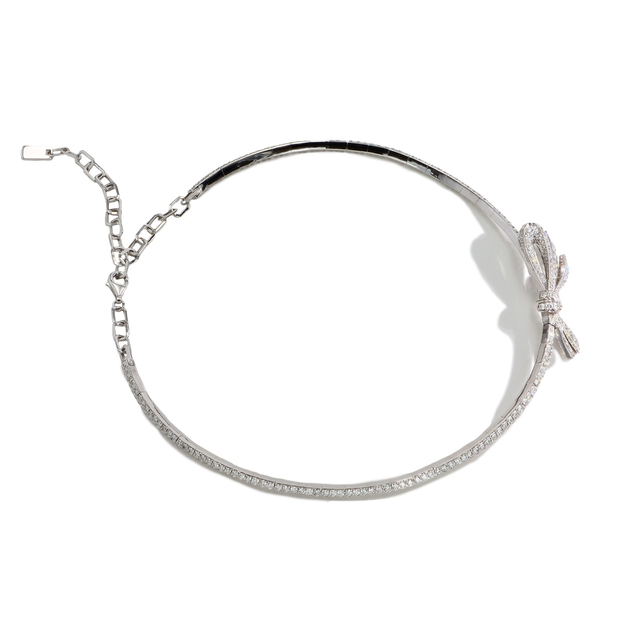 8 Carat Diamond Pavé Bow Choker