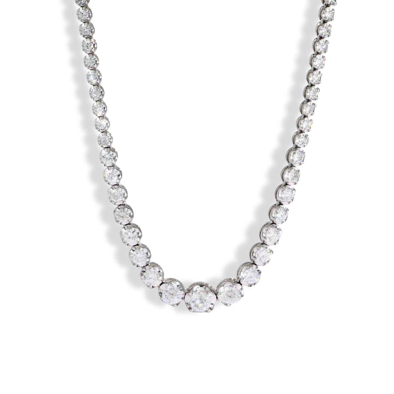 3 Carat Halfway Graduated Diamond Tennis Necklace