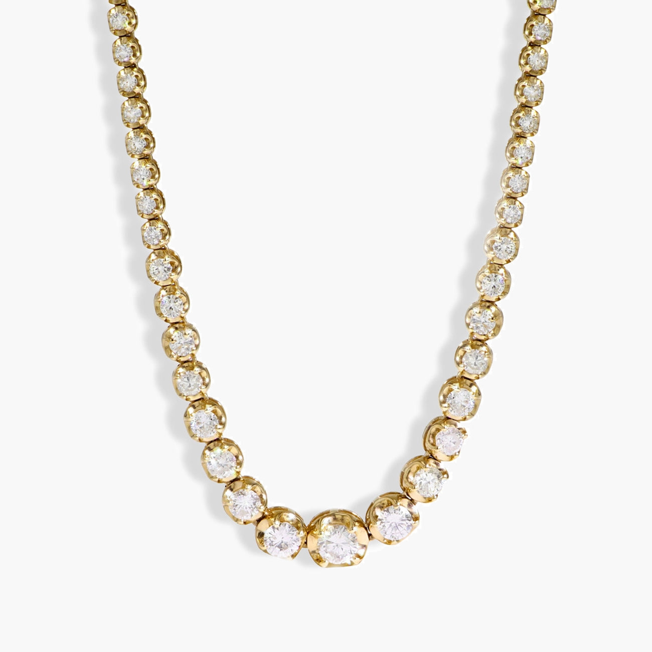 3 Carat Halfway Graduated Diamond Tennis Necklace