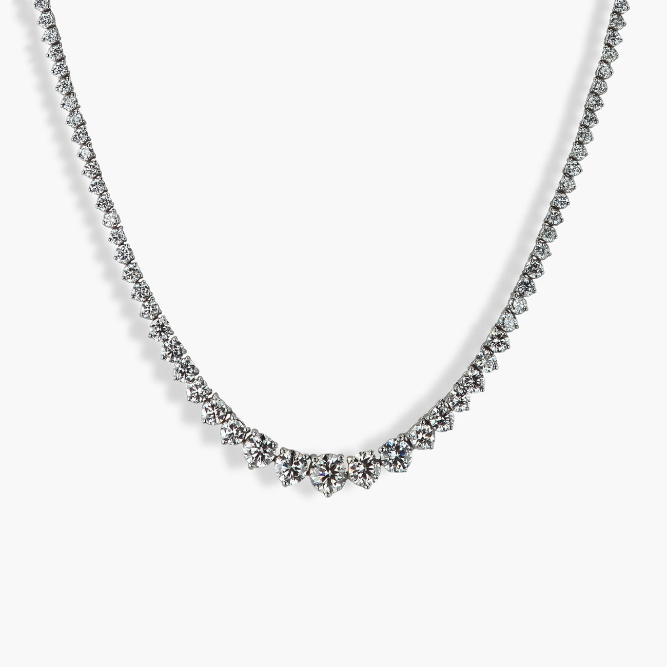 8 Carat Graduated Diamond Tennis Necklace