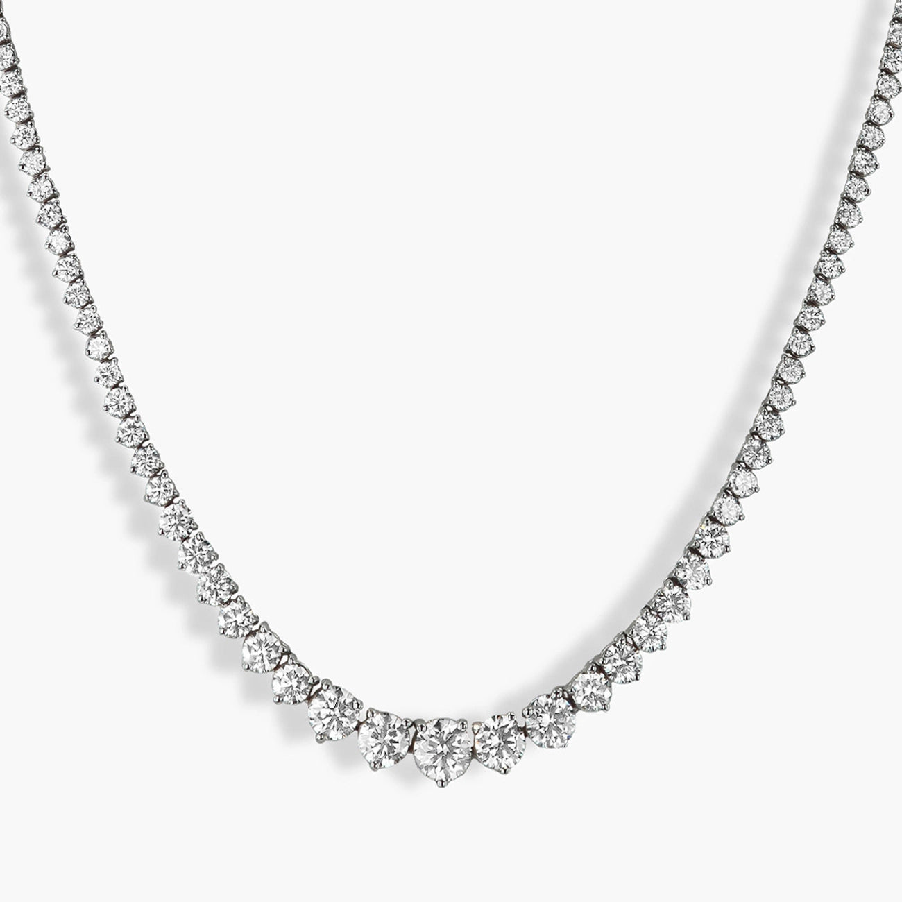 8 Carat Graduated Diamond Riviera Necklace