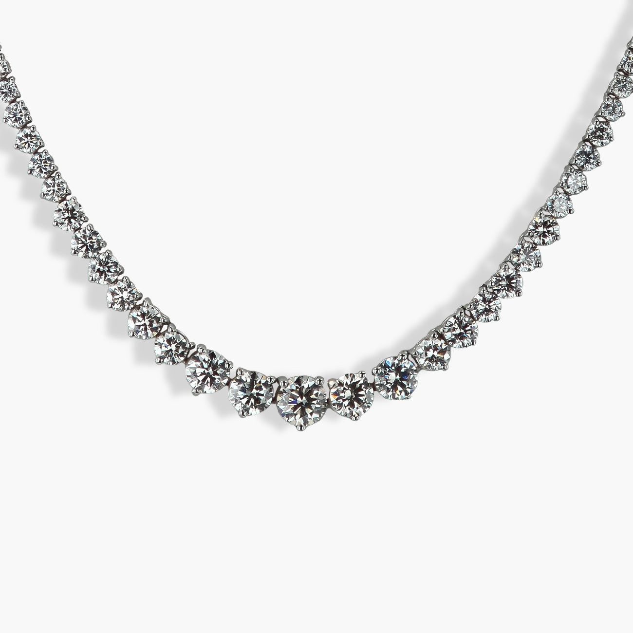 9 Carat Graduated Diamond Riviera Necklace