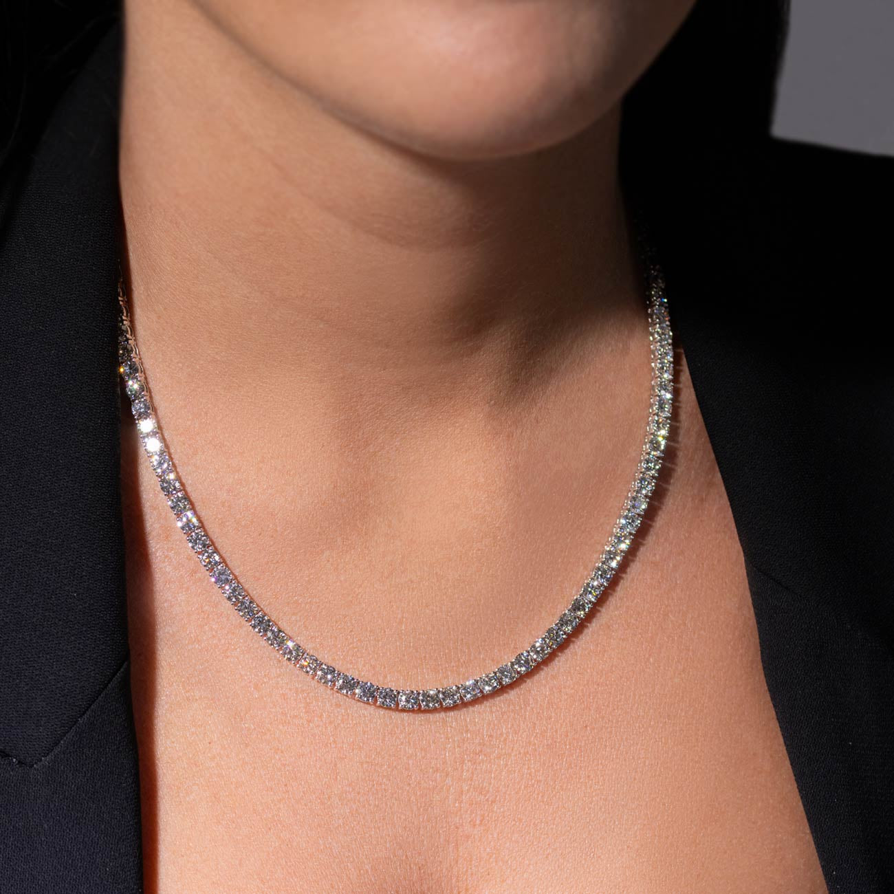 25.50 Carat Diamond Tennis Necklace