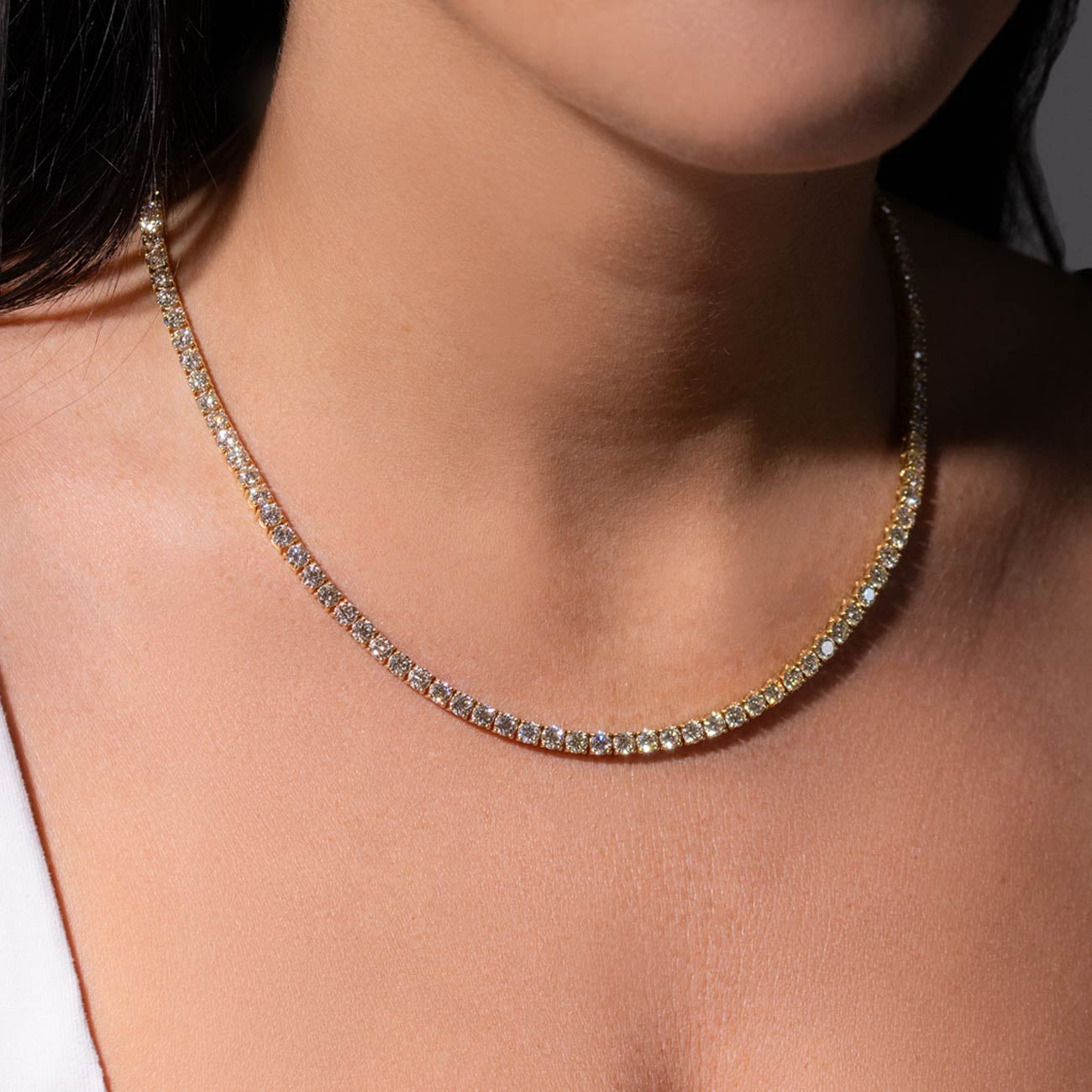 21 Carat Diamond Tennis Necklace
