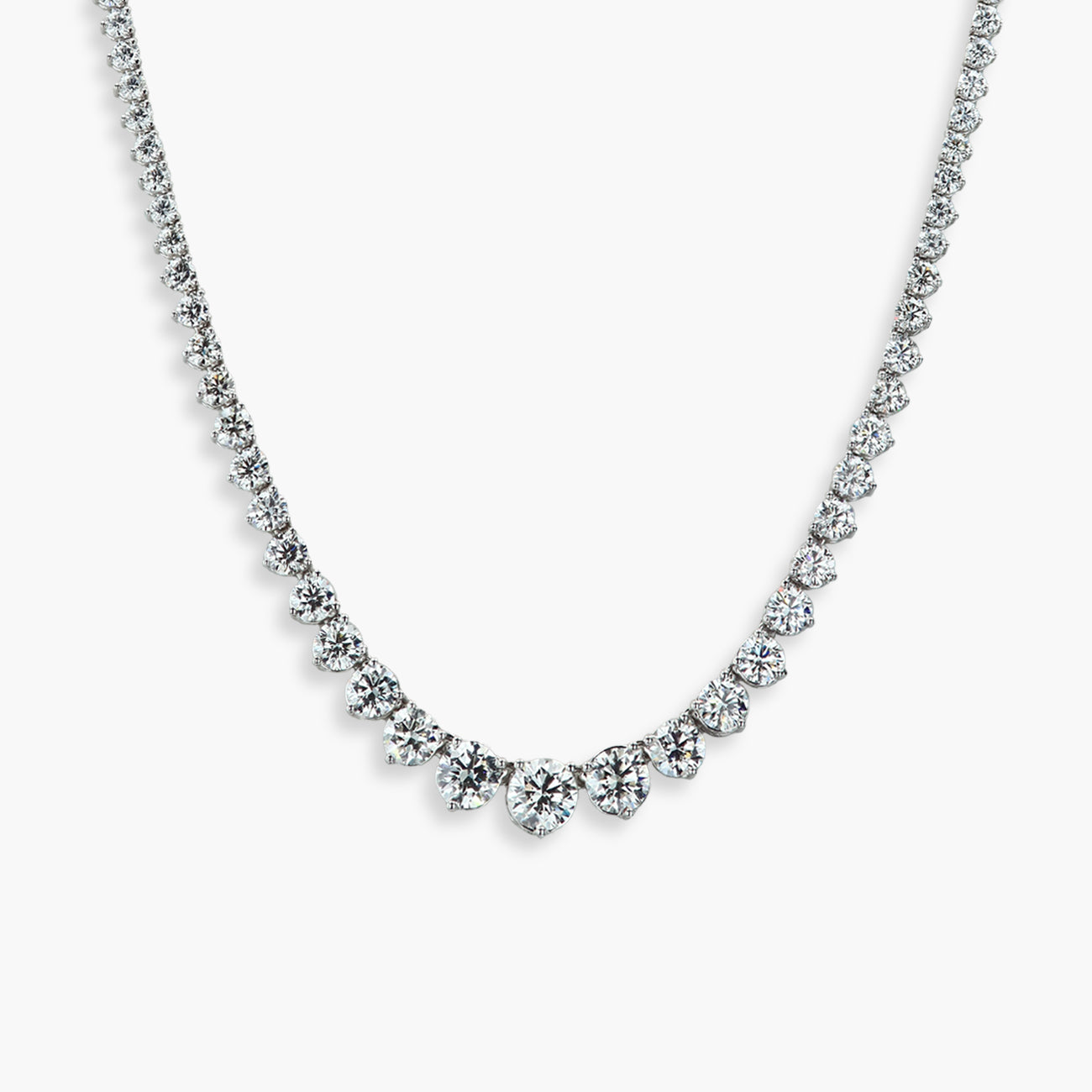 24 Carat Graduated Diamond Tennis Necklace