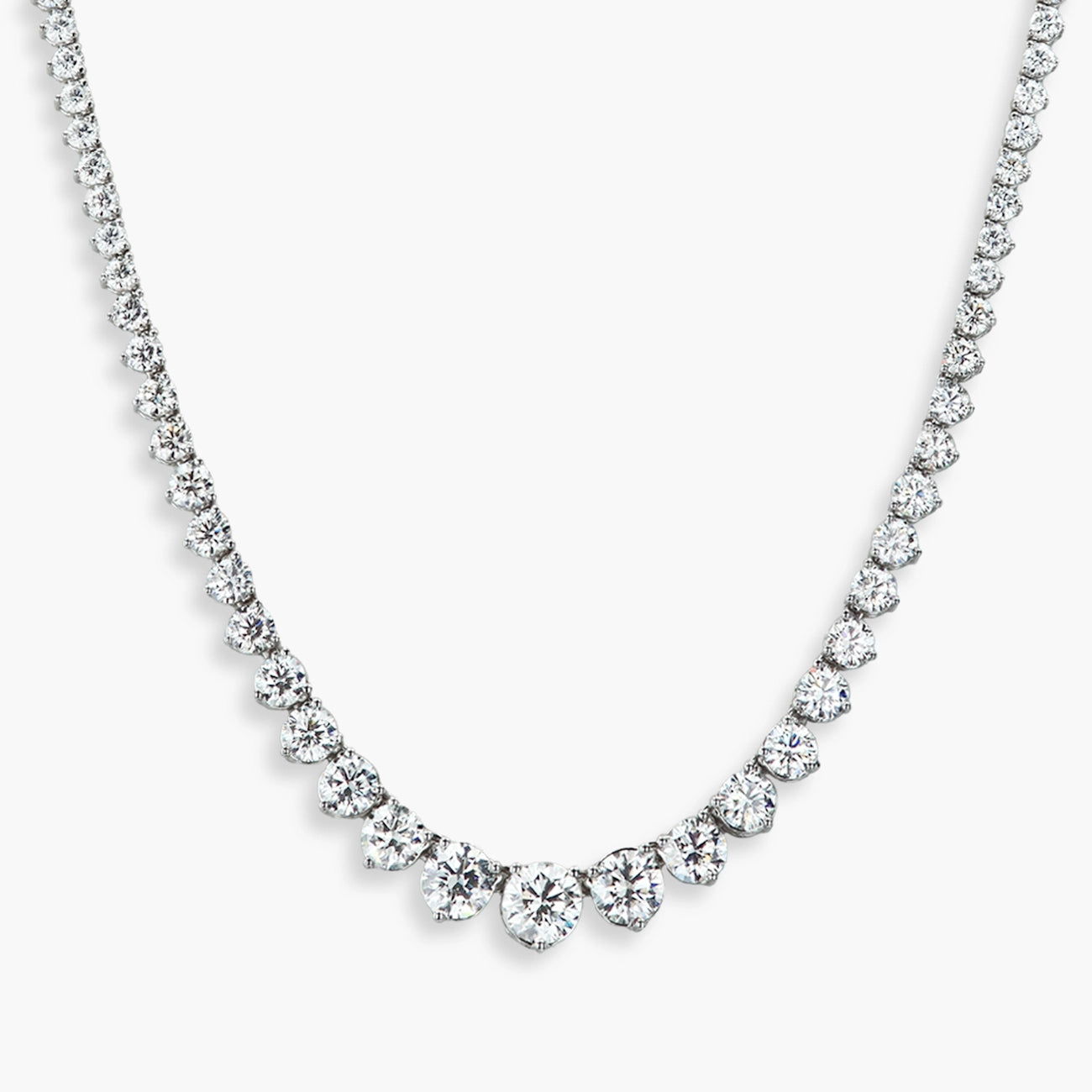 24 Carat Graduated Diamond Tennis Necklace