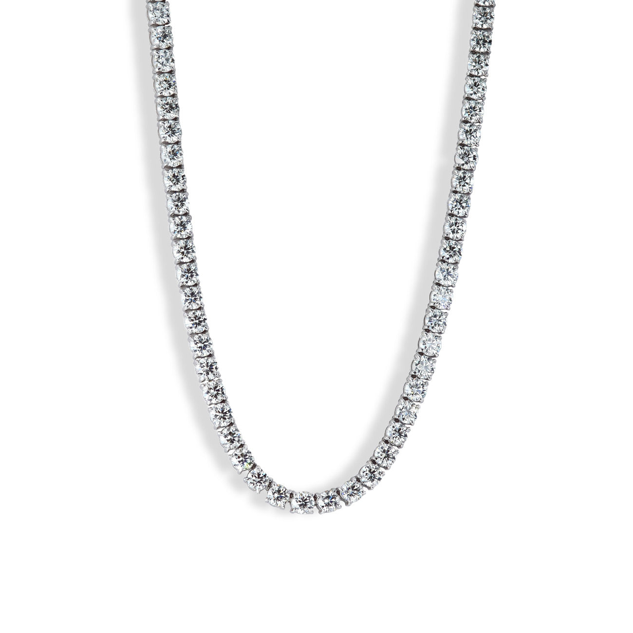 35 Carat Natural Diamond Tennis Necklace