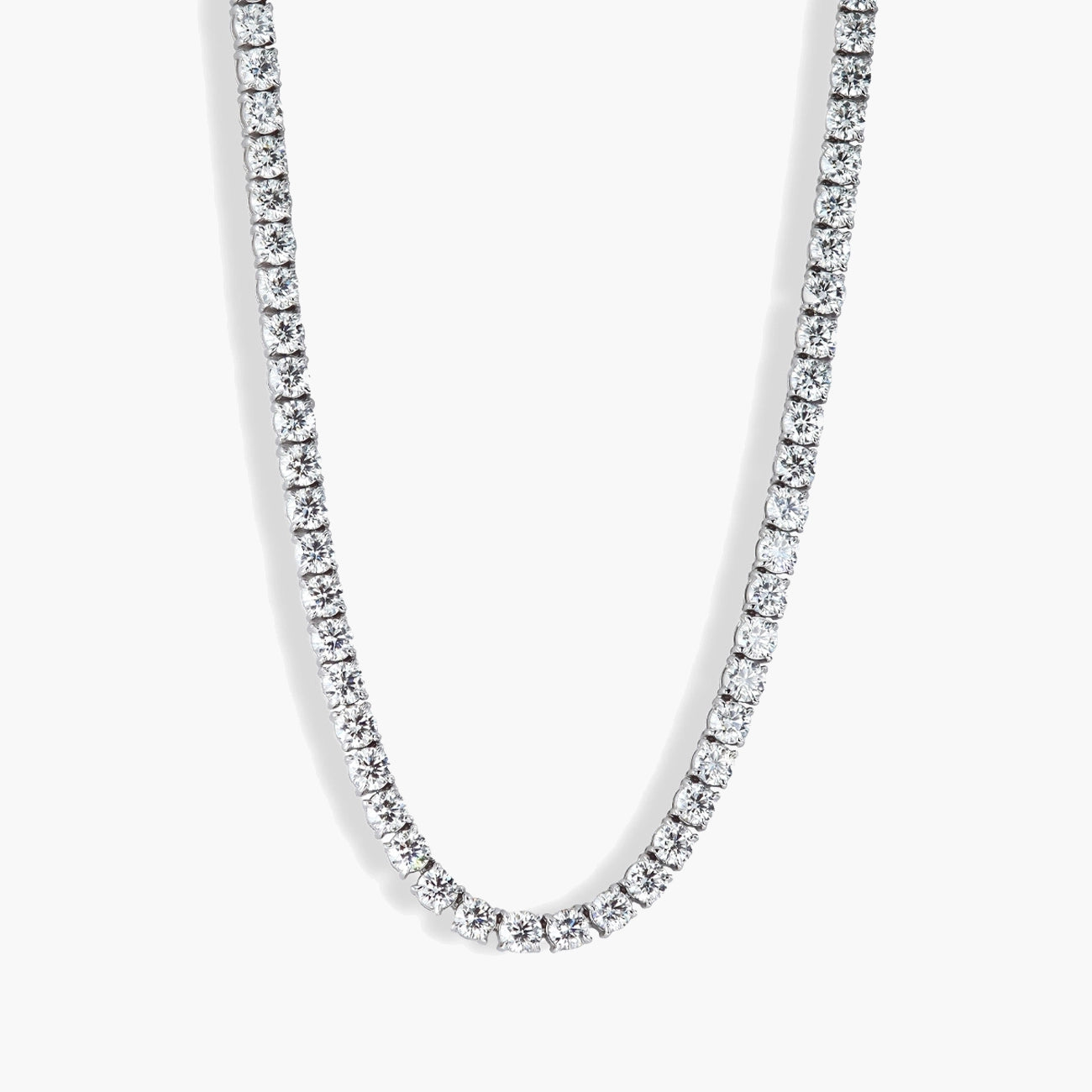 35 Carat Natural Diamond Tennis Necklace