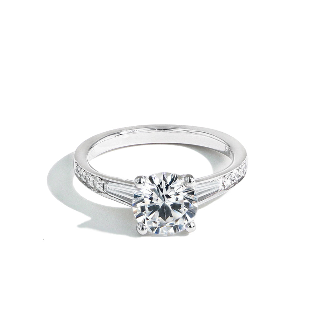 Simon G Duchess Baguette Diamond Engagement Setting