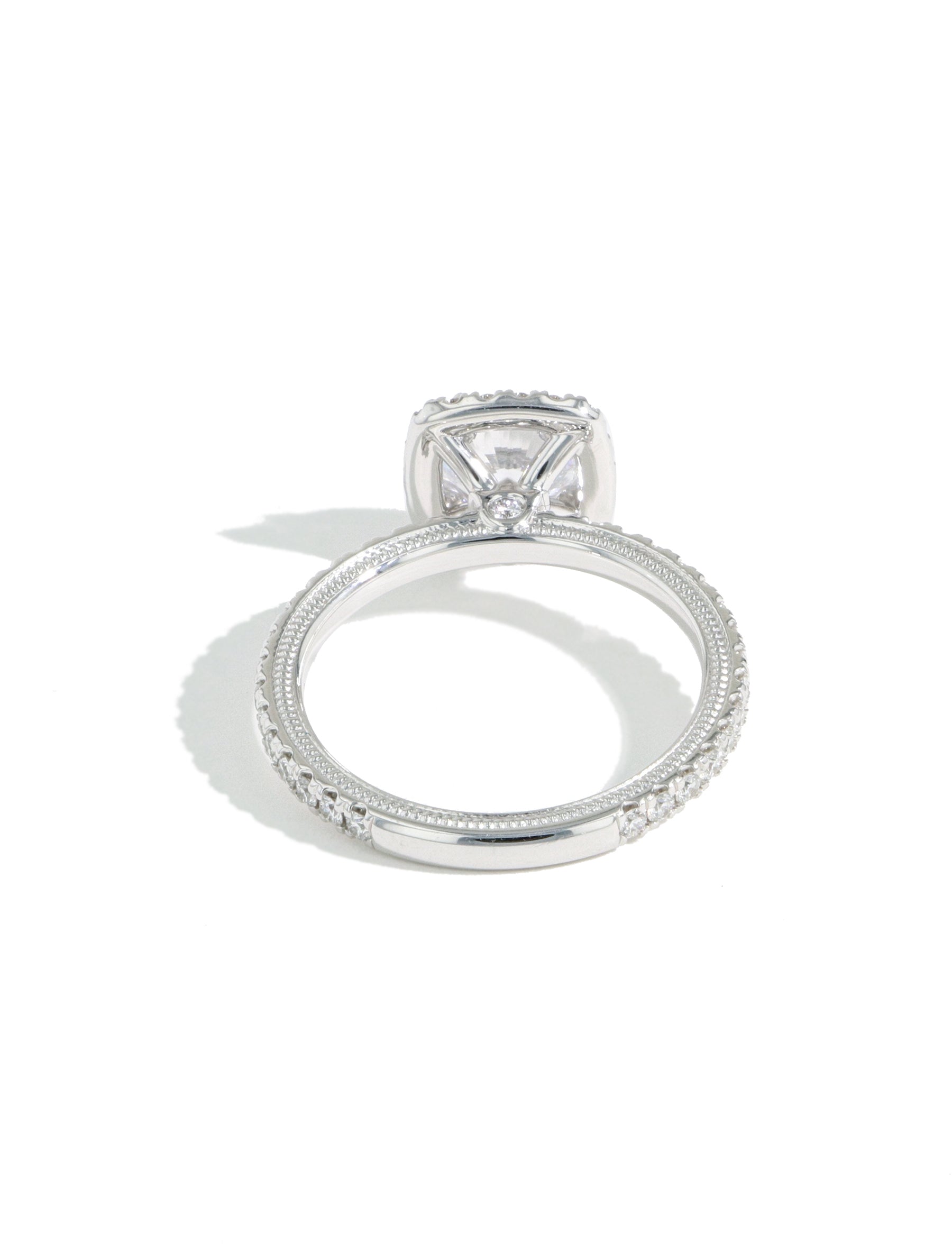 Verragio Tradition White Gold Round Diamond Cushion Halo Engagement Ring Setting
