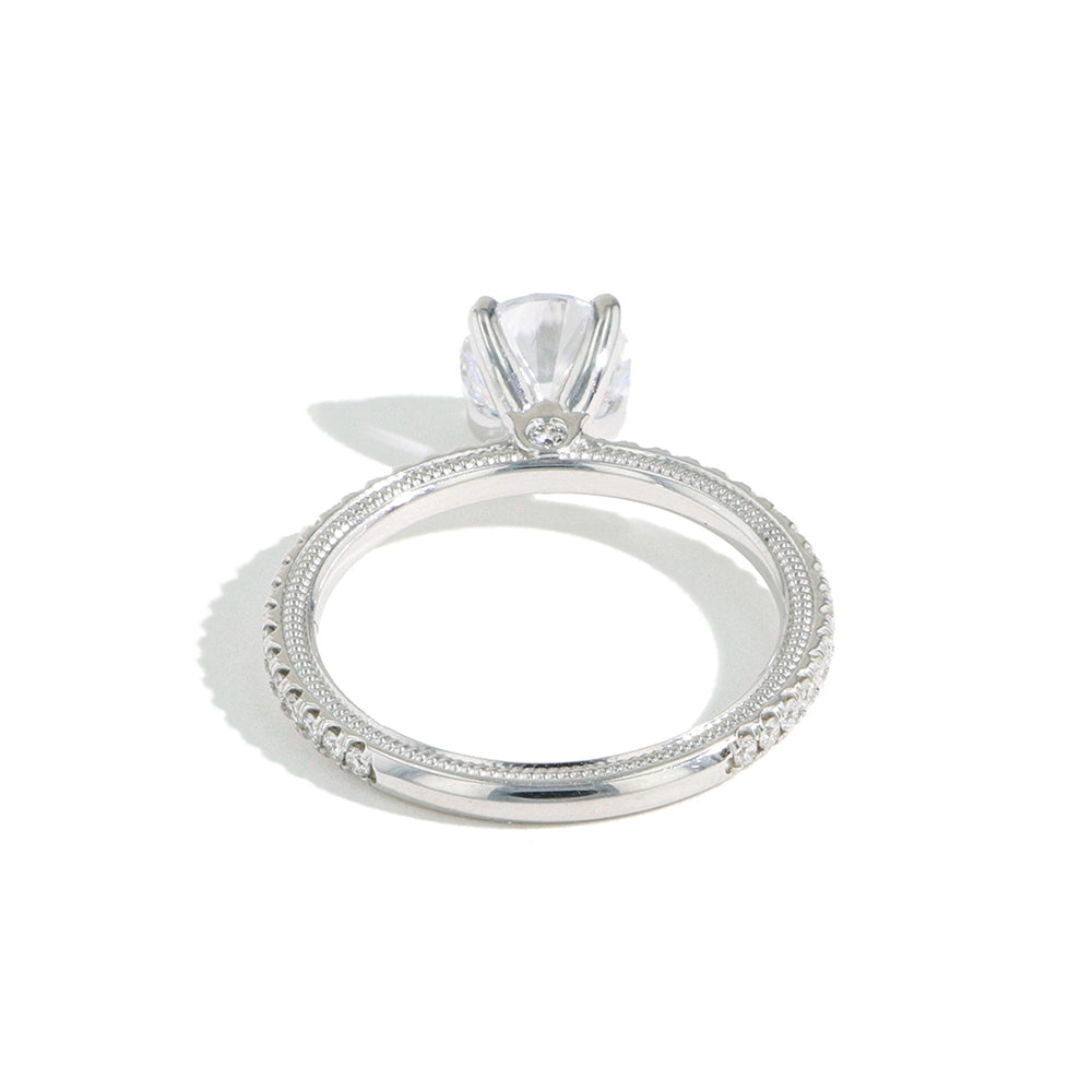 Verragio Tradition Round Pave Diamond Engagement Ring Setting in White Gold