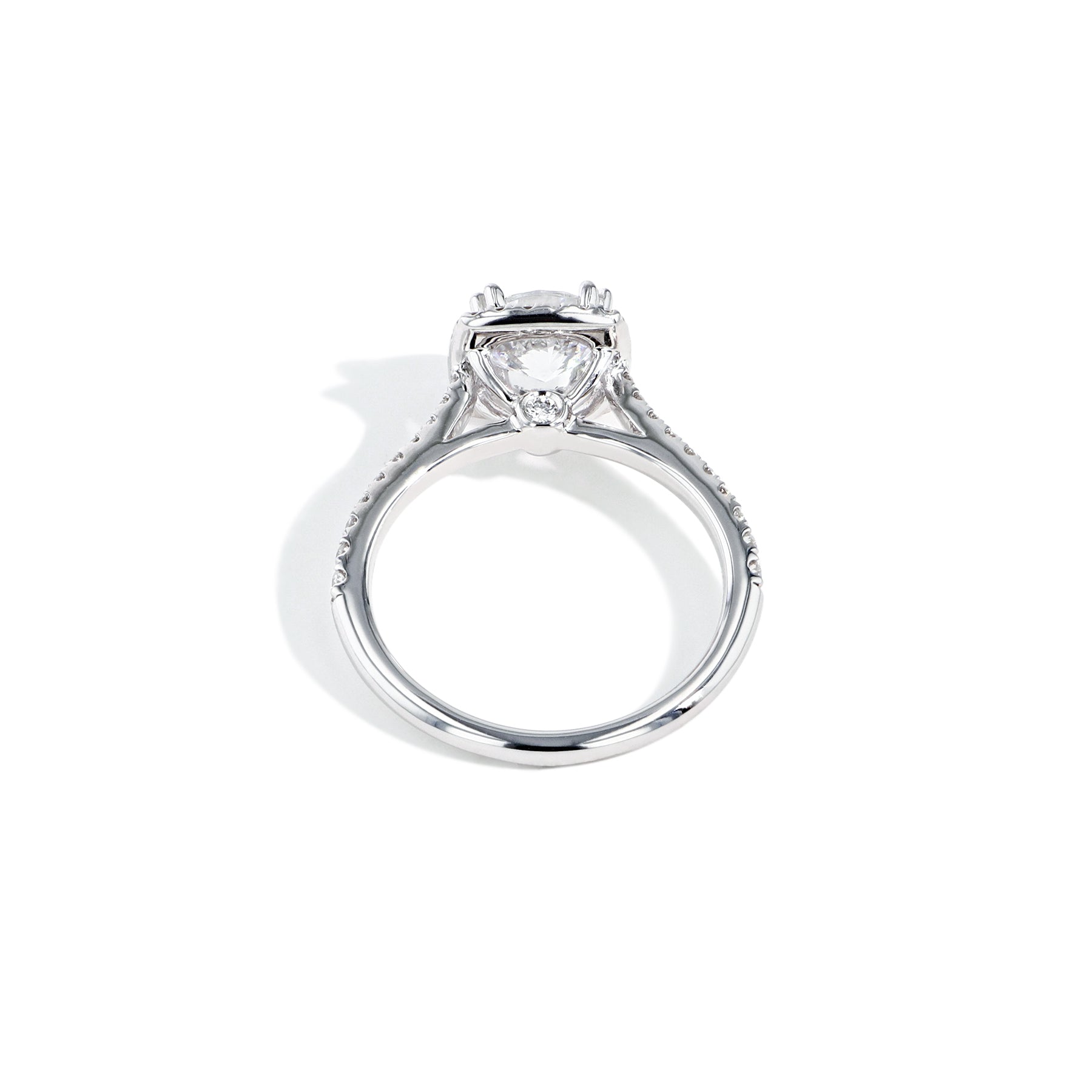Gabriel & Co. Round Cushion Halo Diamond Engagement Ring Setting