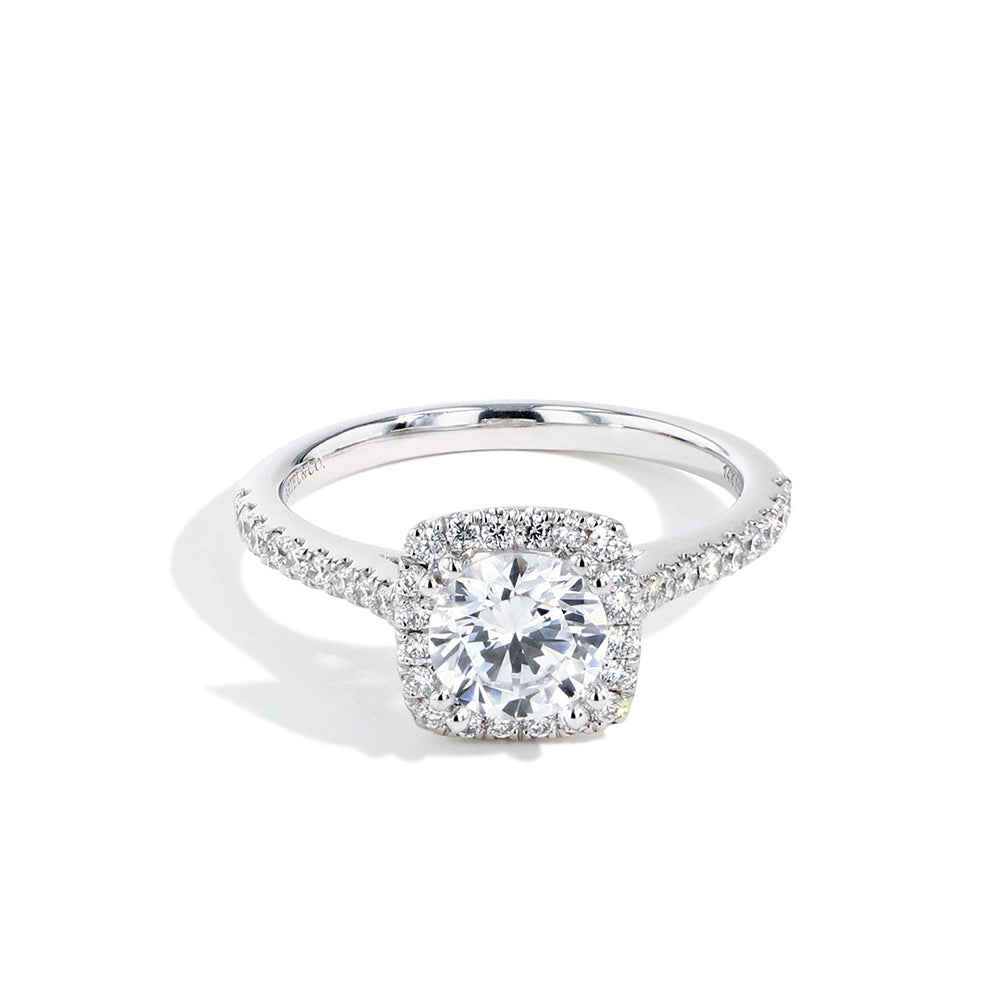 Gabriel & Co. Round Cushion Halo Diamond Engagement Ring Setting