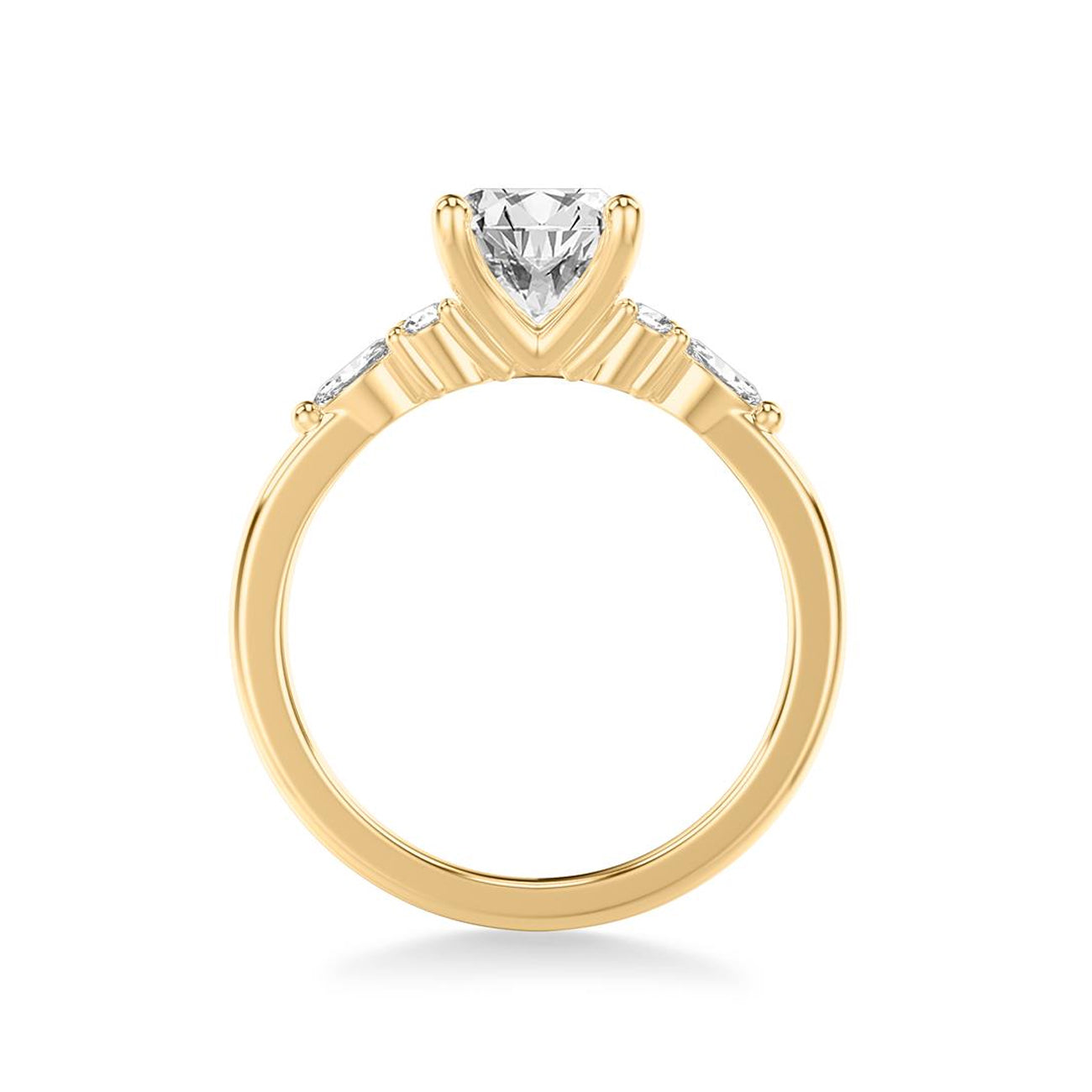 Oval Diamond Cluster Engagement Ring Setting