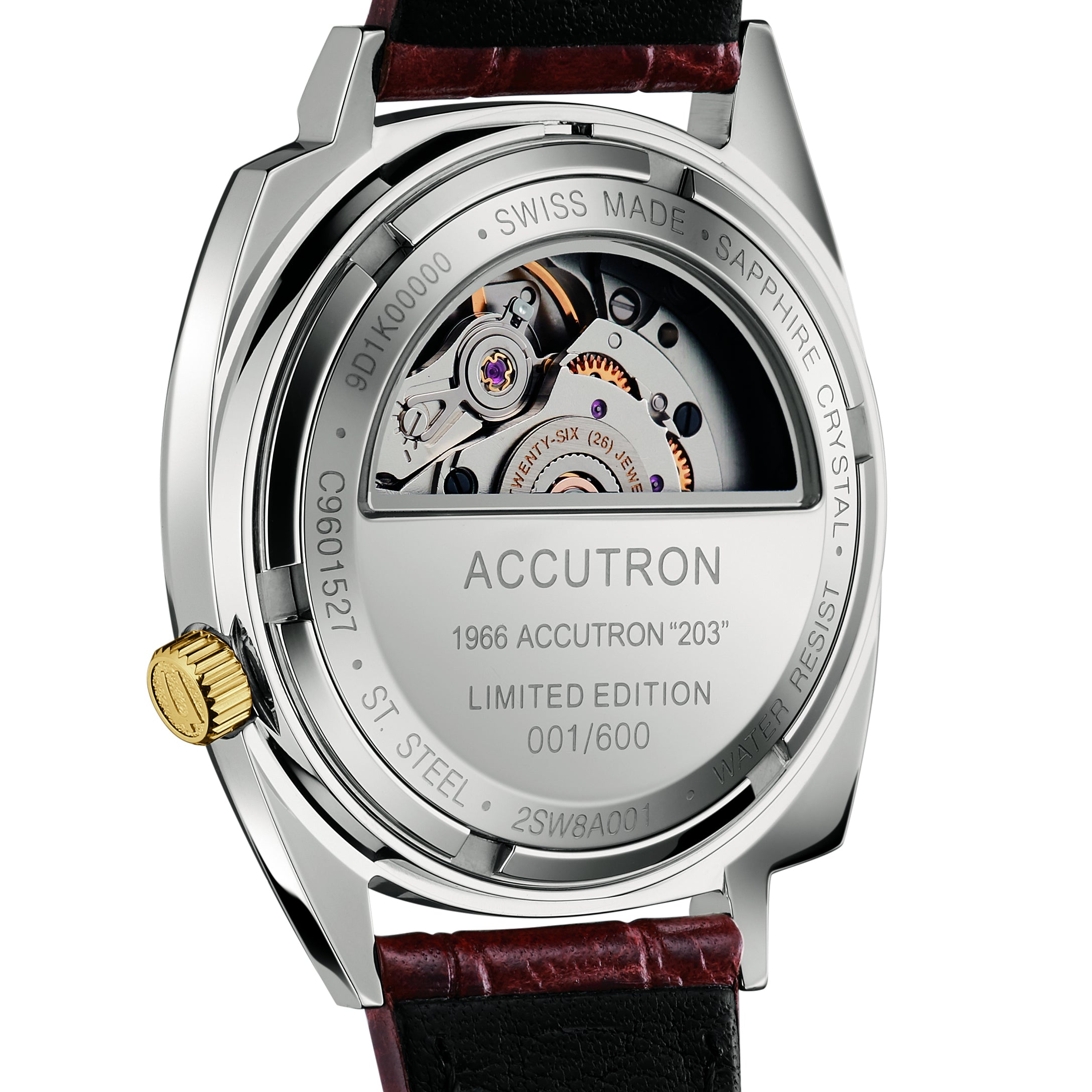 Accutron Asymmetrical 203 Watch - Gold Tone