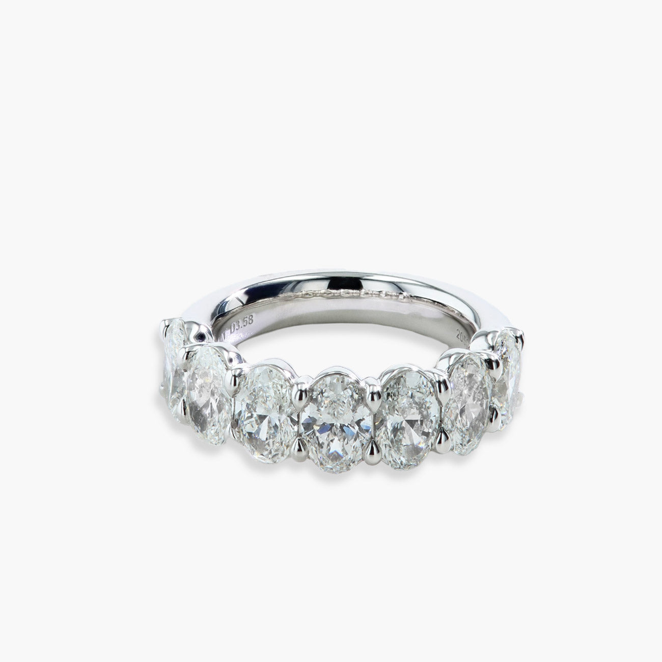 3.50 Carat Oval Diamond Wedding Band