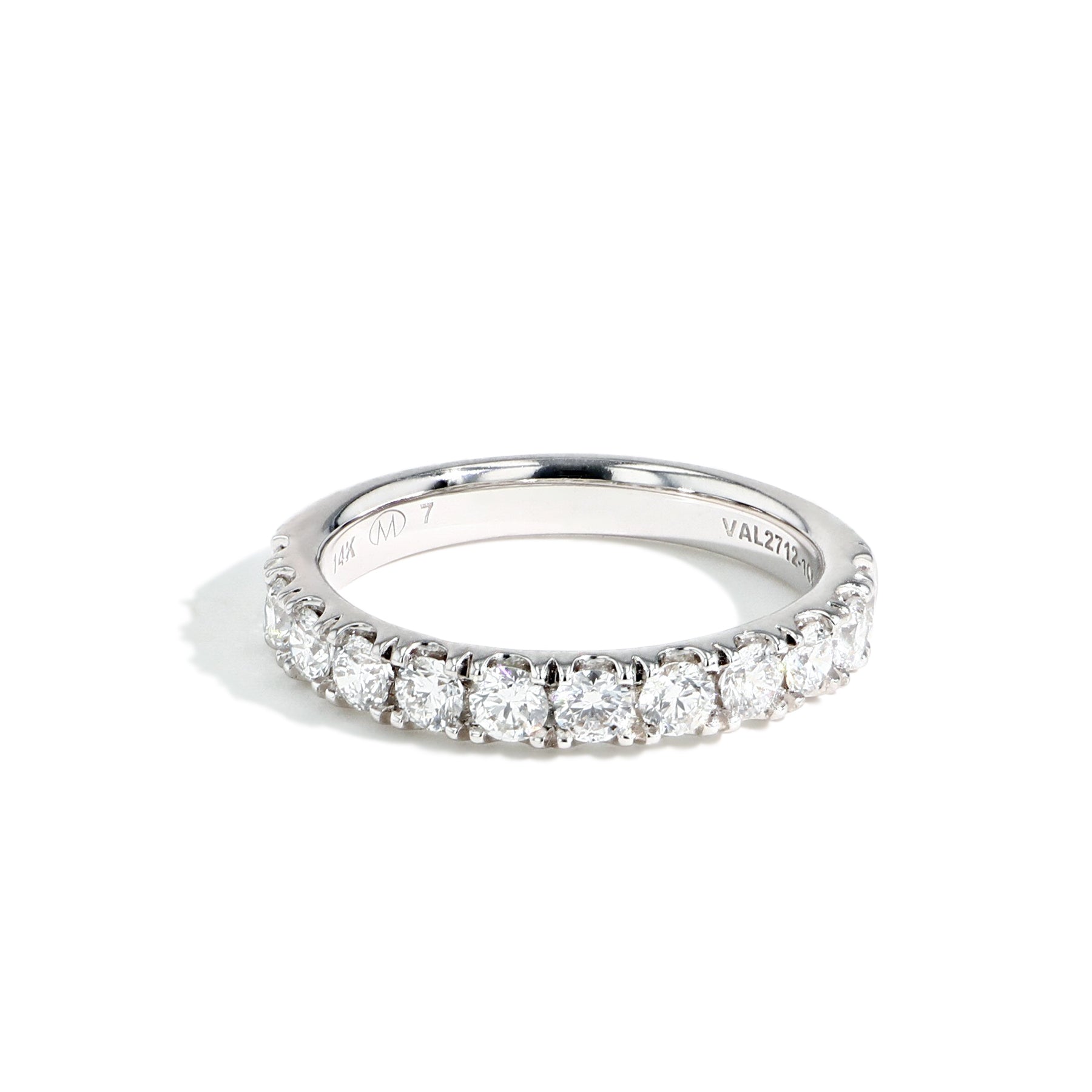 1.00ctw Round Diamond Thin Half Eternity Band