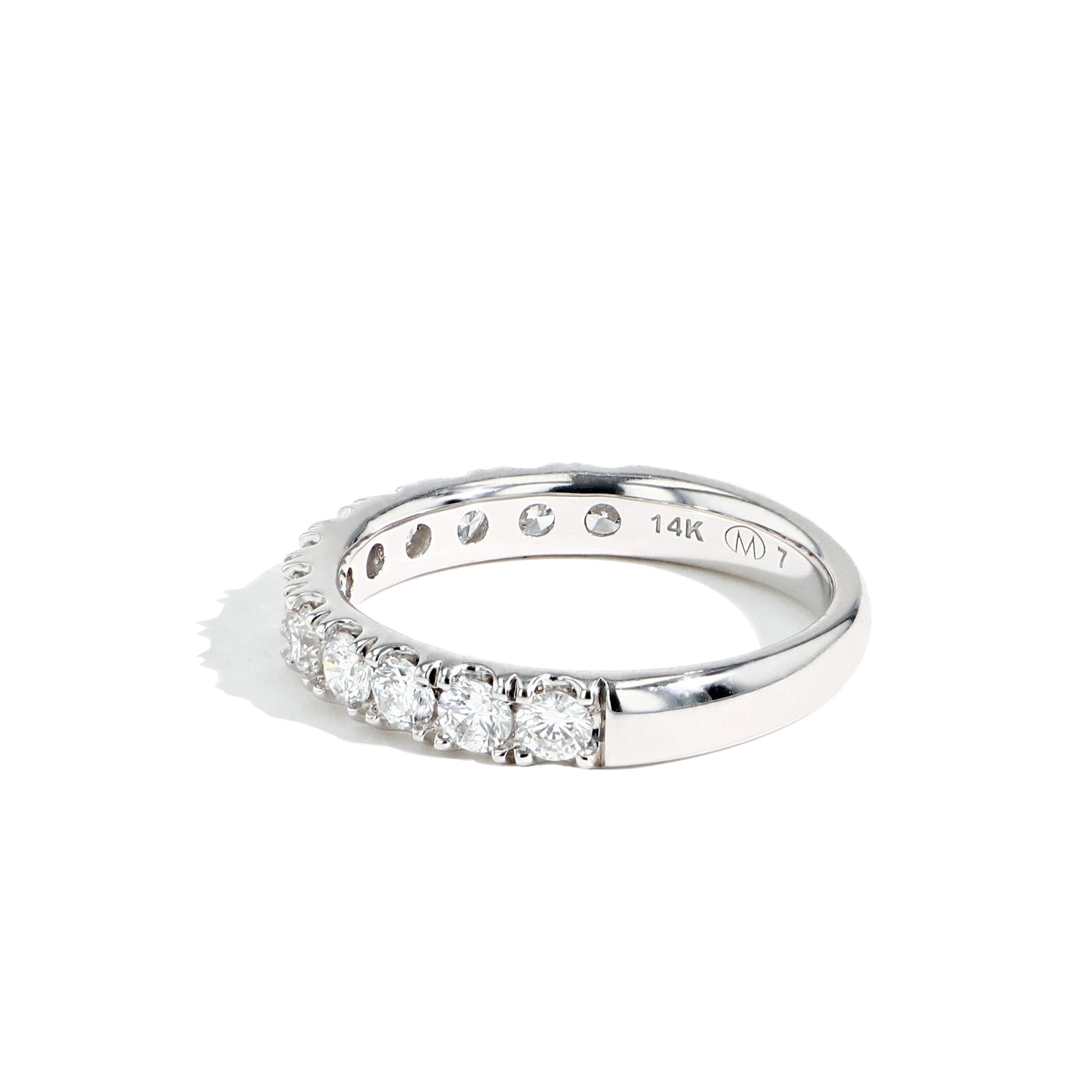 1.00ctw Round Diamond Thin Half Eternity Band