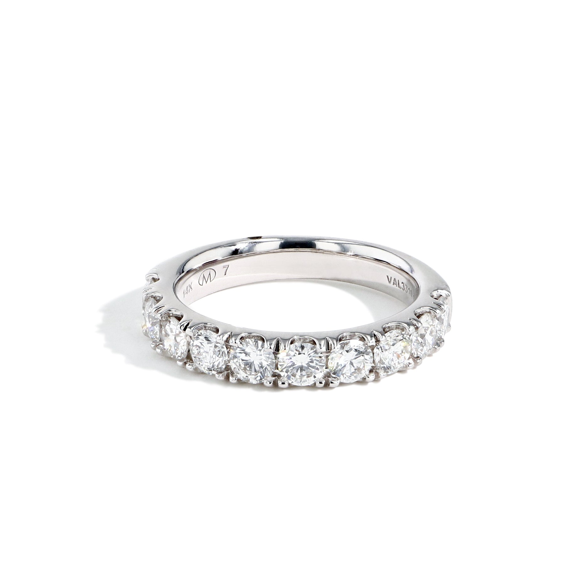 1.40ctw Round Diamond Half Eternity Band