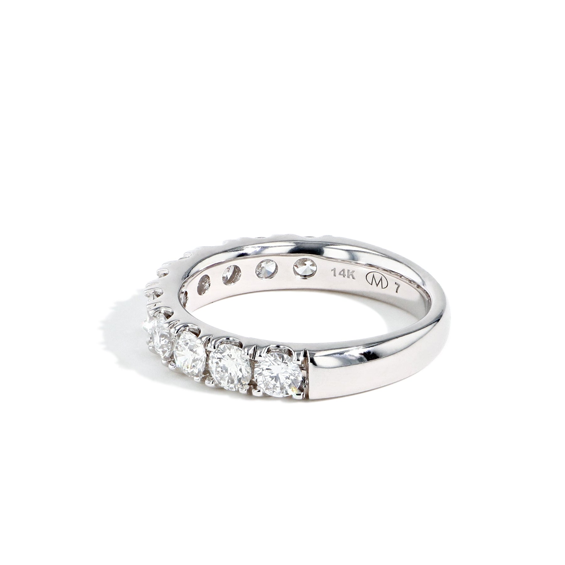 1.40ctw Round Diamond Half Eternity Band