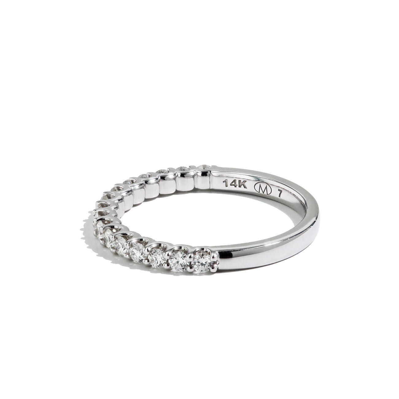 Private Label Halfway Pavé Diamond Band
