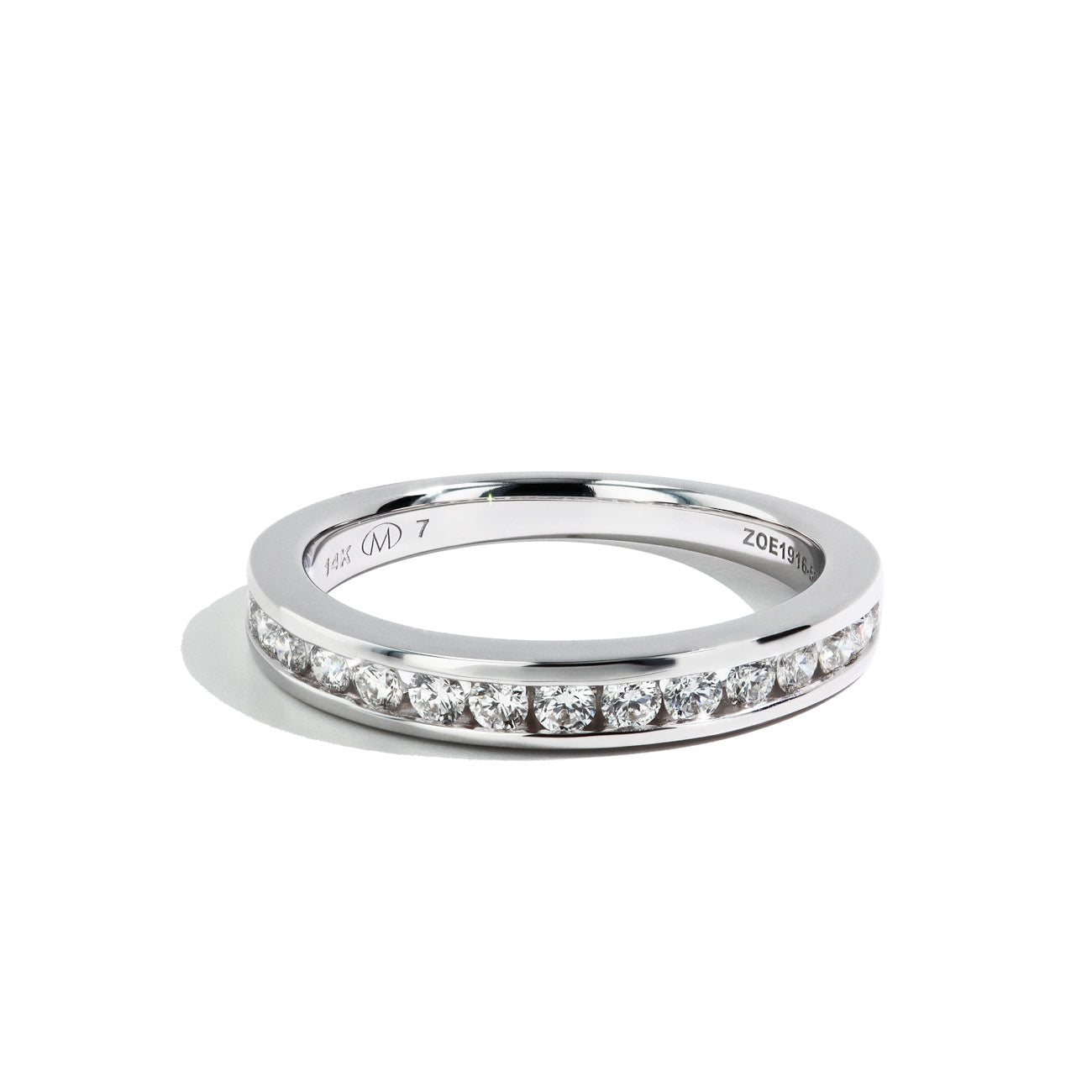 Private Label Channel Set Diamond Wedding Band