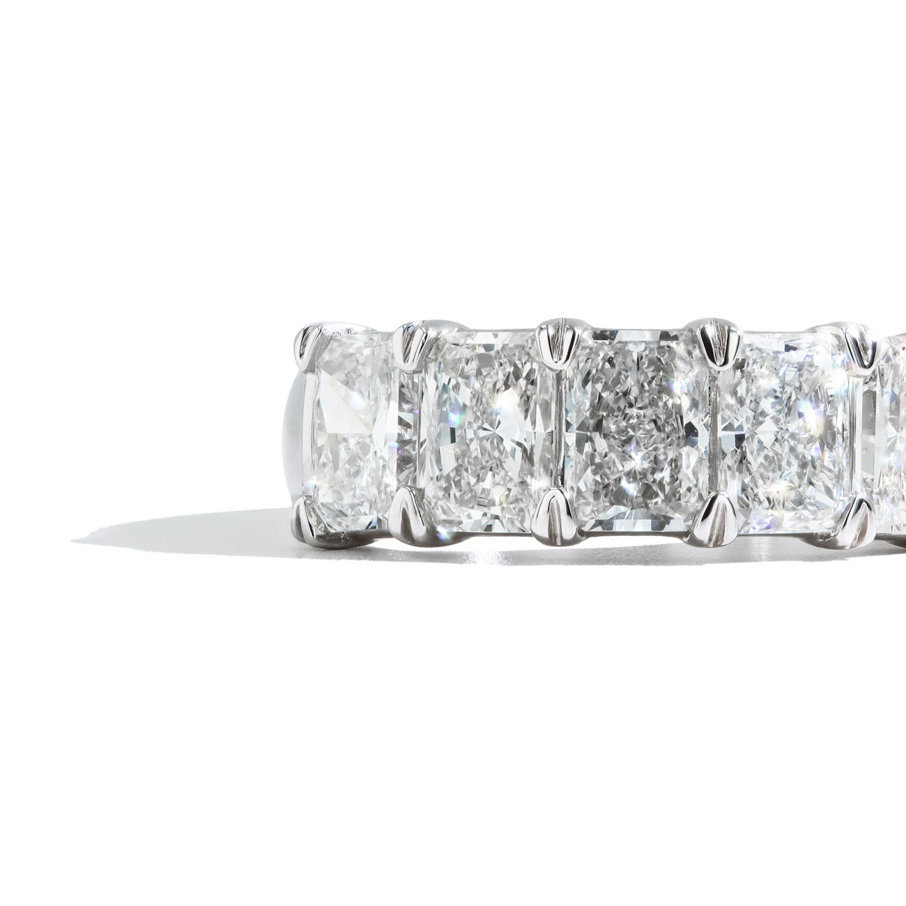 3.00tw 5 Radiant Cut Lab Diamonds Wedding Band in 14K White Gold