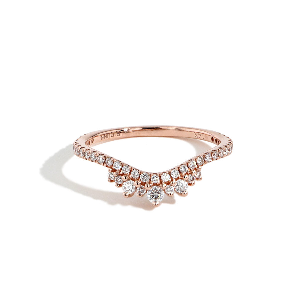 Diamond Tiara Wedding Ring in Rose Gold