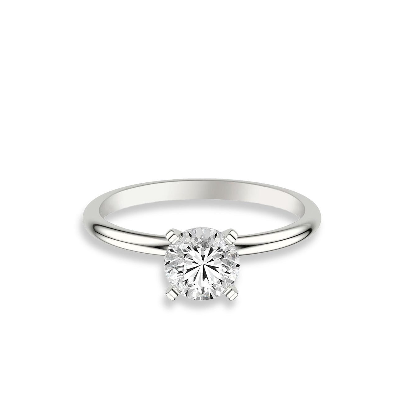 Classic Round Diamond Solitaire Engagement Ring Setting