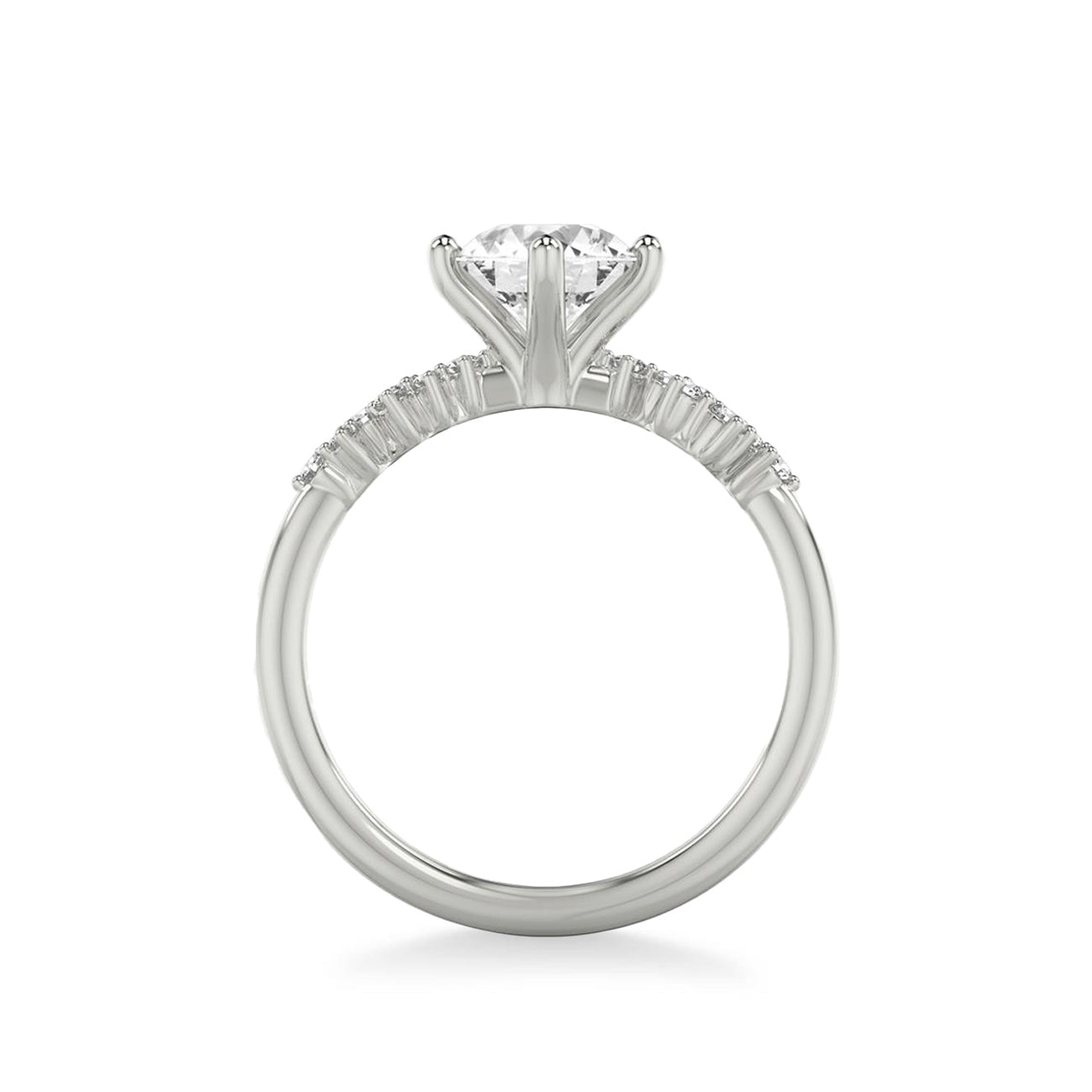 Round Cluster Diamond Engagement Ring Setting