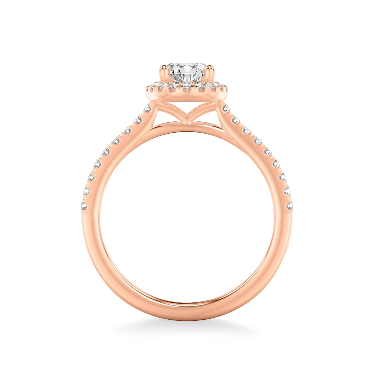 Classic Oval Halo Diamond Engagement Ring Setting