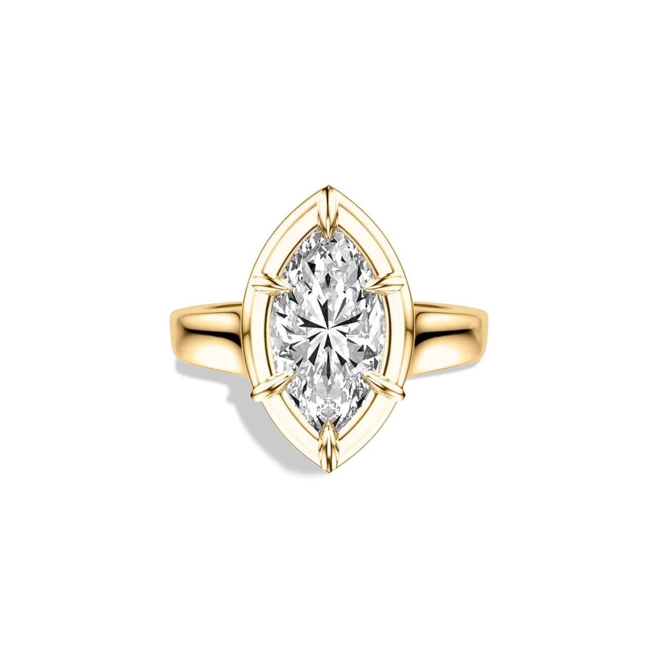 Marquise Prong Bezel Set Heirloom Ring
