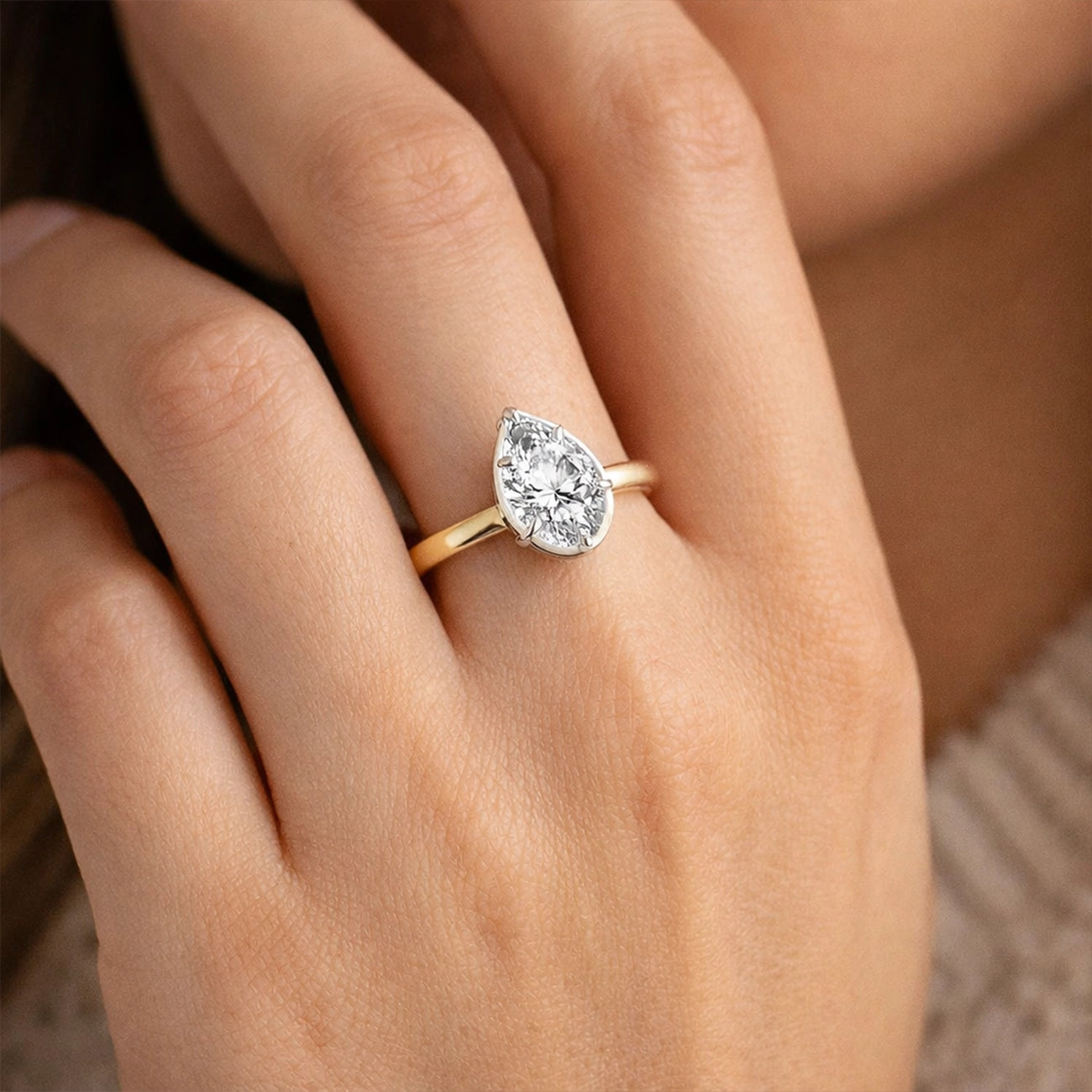 Pear Shape Heirloom Engagement Ring Setting