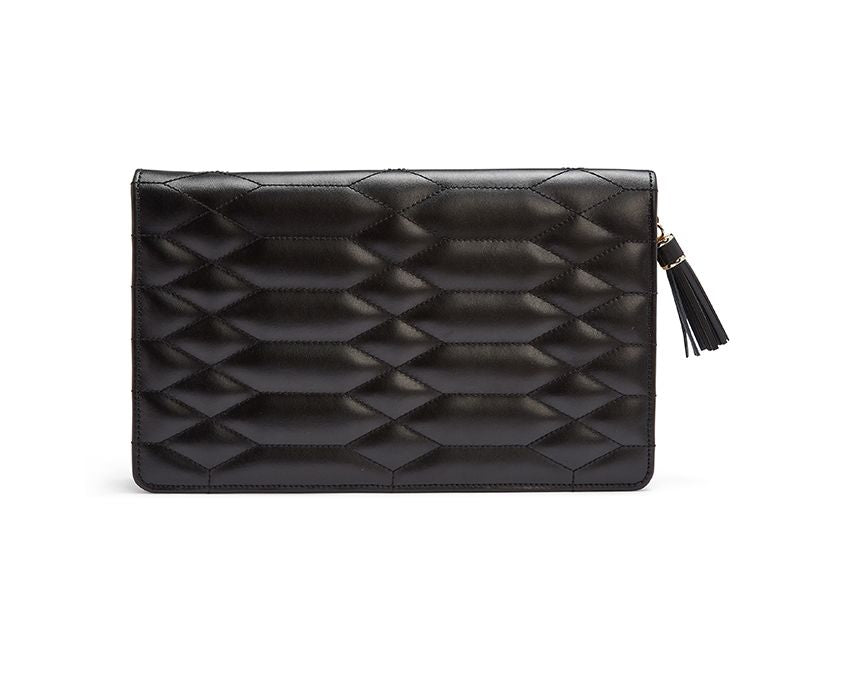 Wolf Caroline Large Jewelry Portfolio in Black Leather