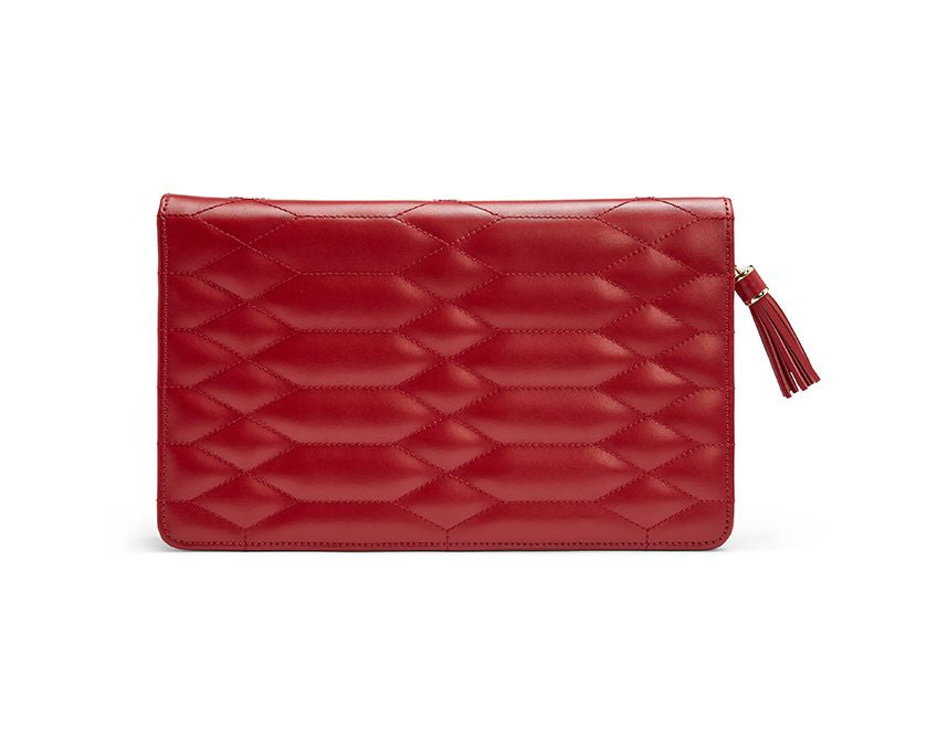 Wolf Caroline Large Jewelry Portfolio in Red Leather