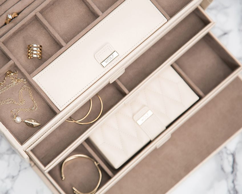 Wolf Caroline Ivory Large Jewelry Case