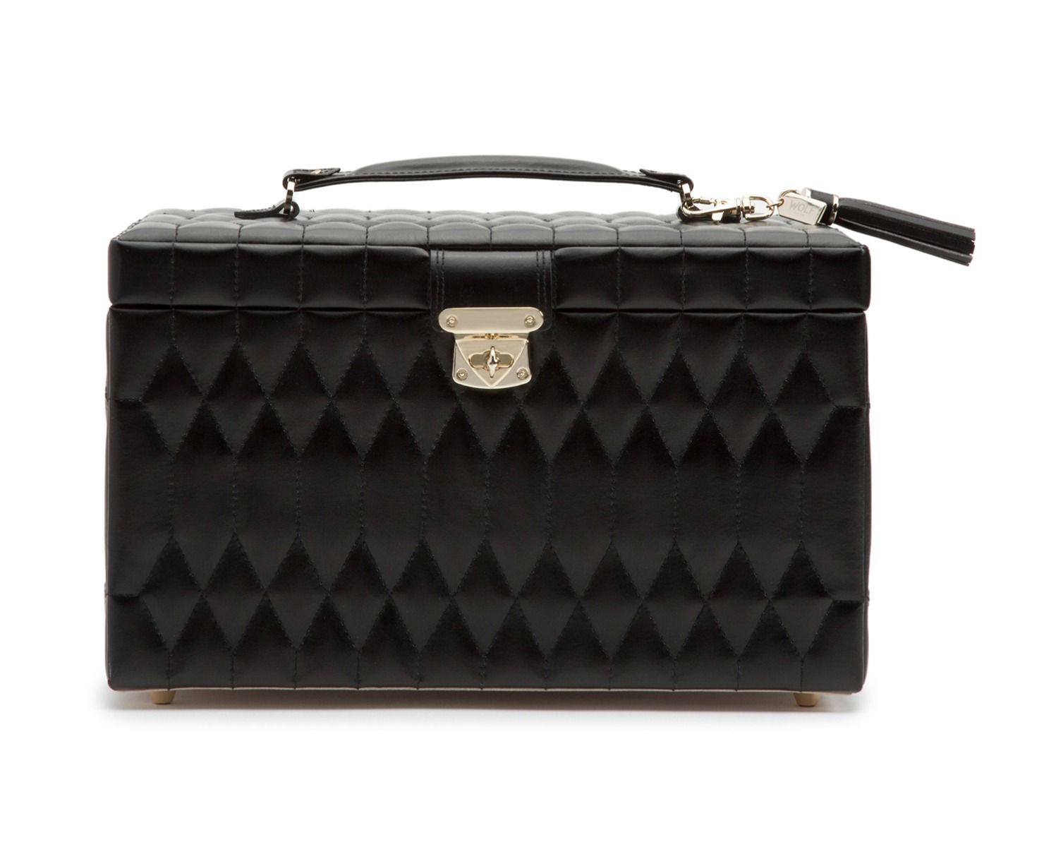 Wolf Caroline Black Large Jewelry Case