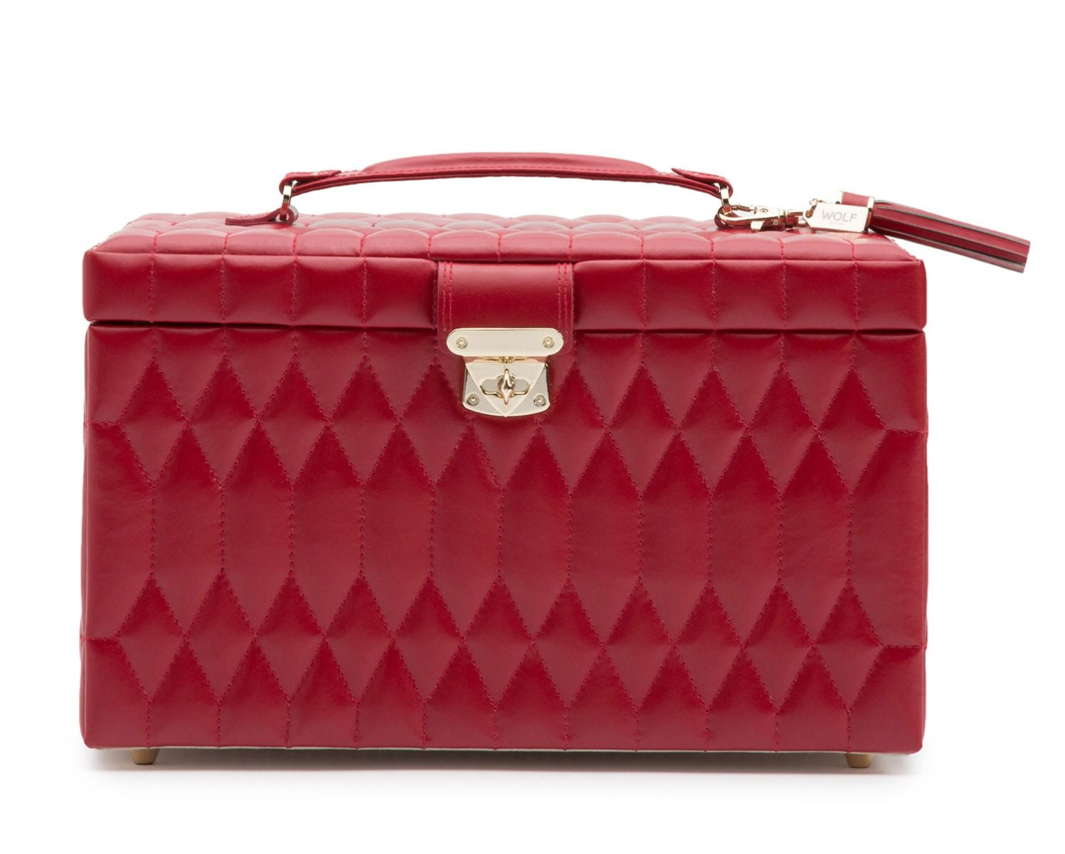 Wolf Caroline Red Large Jewelry Case