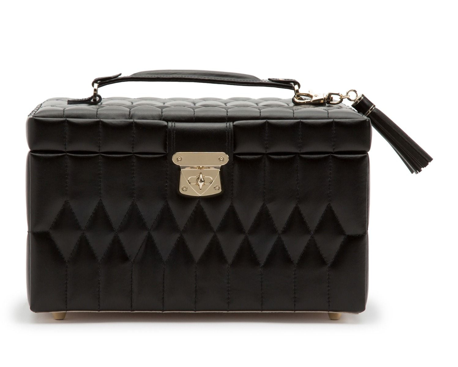 Wolf Caroline Black Medium Jewelry Case