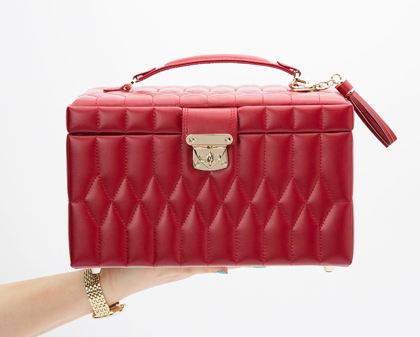 Wolf Caroline Red Medium Jewelry Case