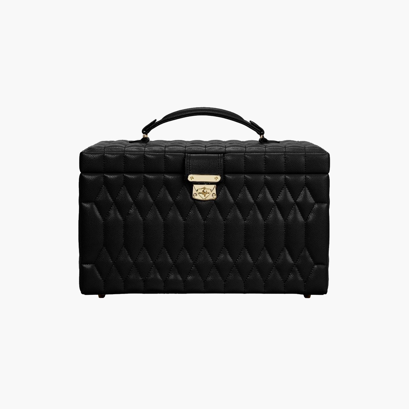 WOLF Lauren Large Black Jewelry Box