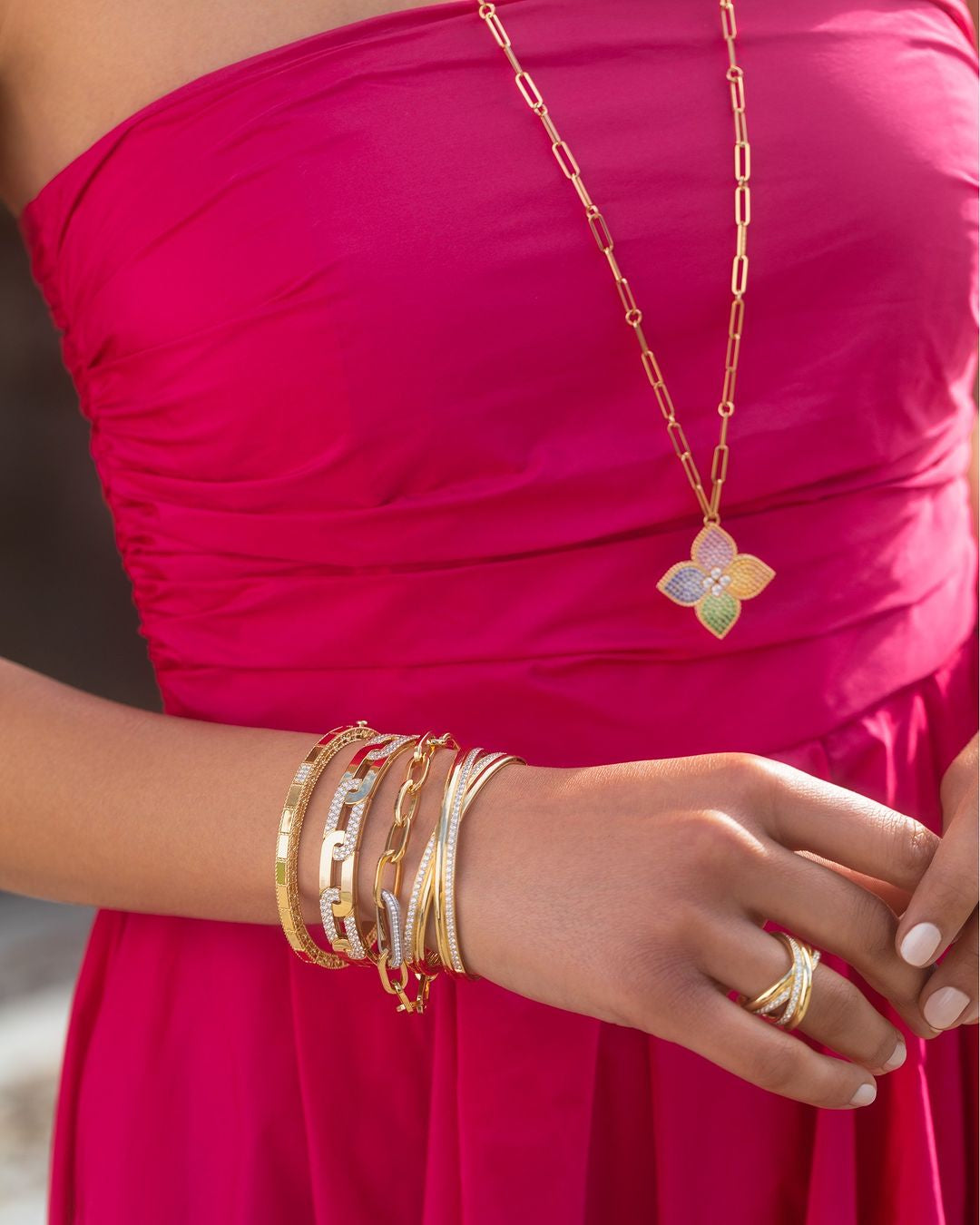 Roberto Coin Cialoma Diamond Cuff Bracelet