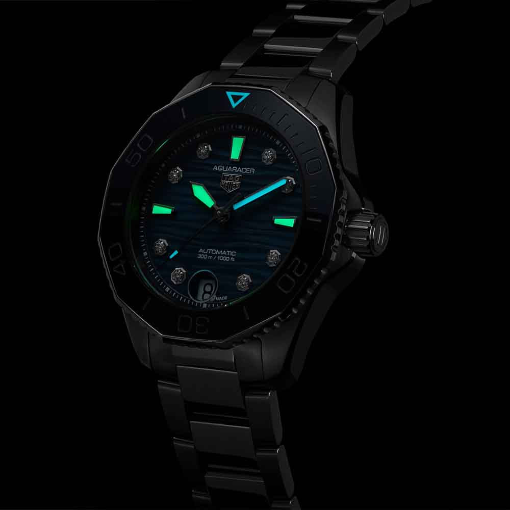TAG Heuer Aquaracer Professional 300 Blue Diamond Dial - 36mm