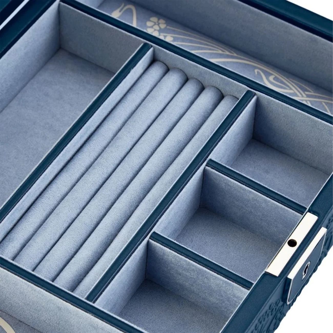 WOLF X LIBERTY All Over Ianthe Medium Jewelry Box in Navy