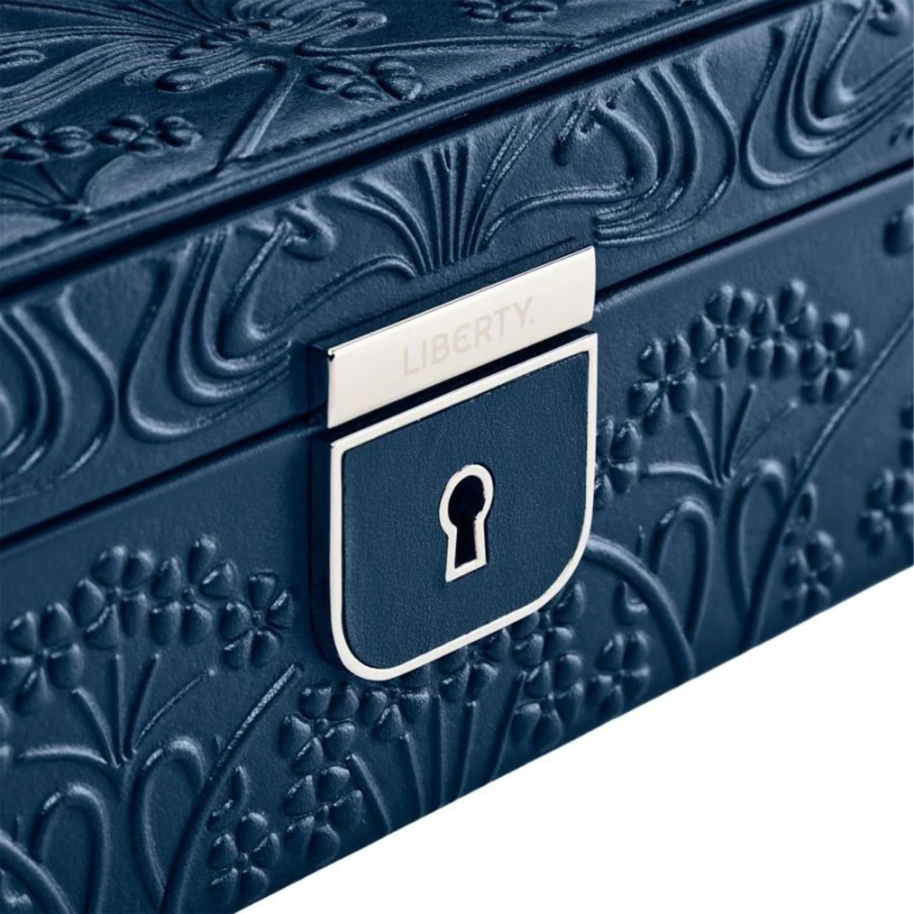 WOLF X LIBERTY All Over Ianthe Medium Jewelry Box in Navy