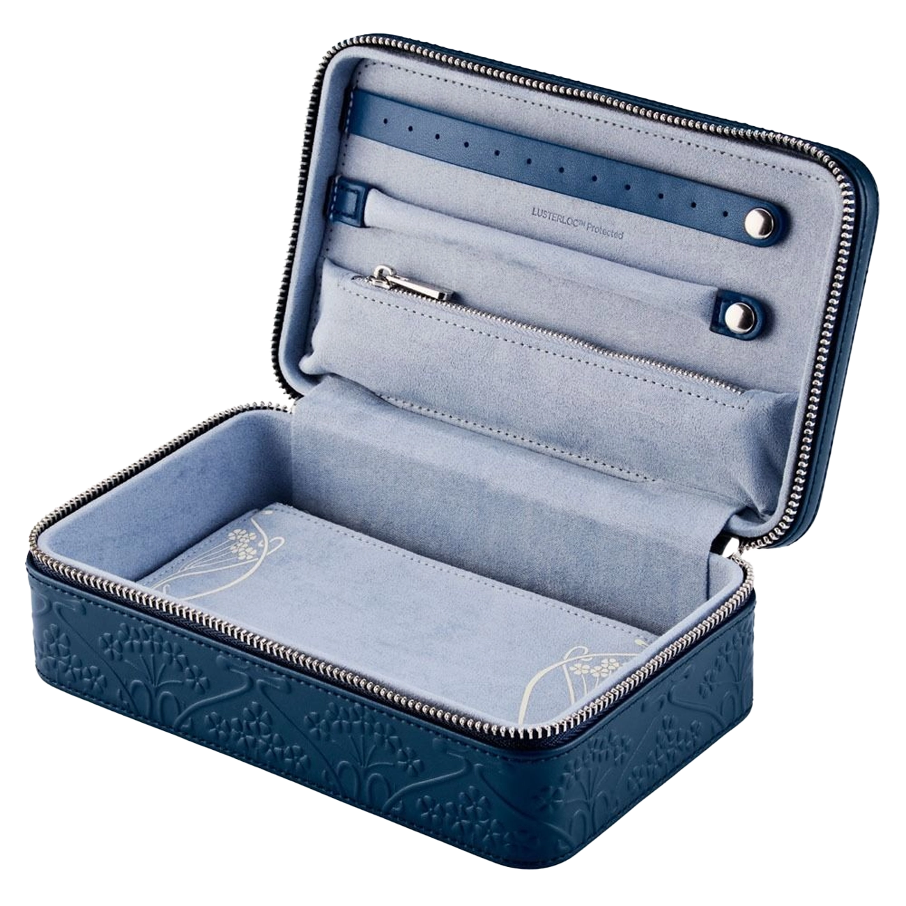 WOLF X LIBERTY All Over Ianthe Medium Jewelry Zip Case in Navy