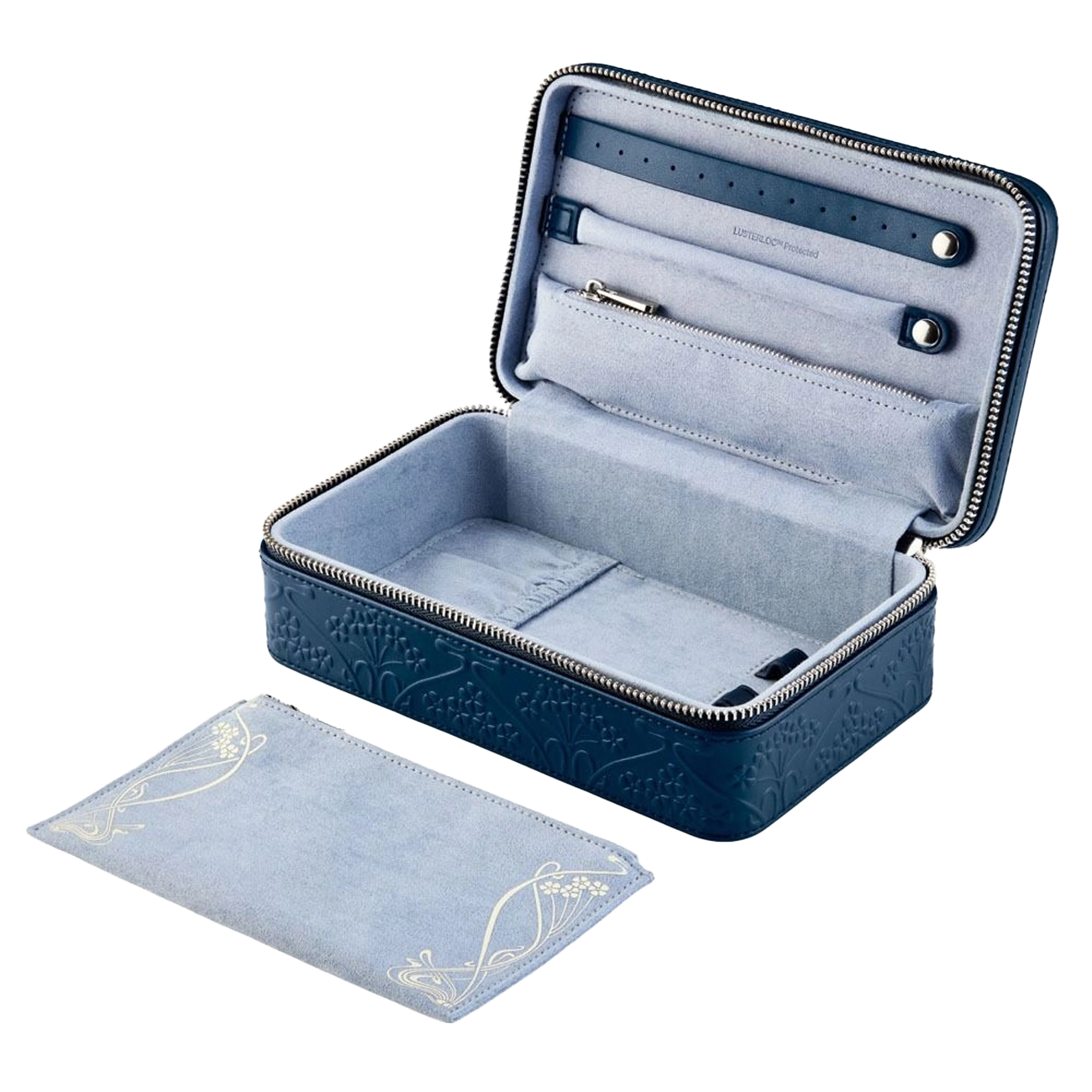 WOLF X LIBERTY All Over Ianthe Medium Jewelry Zip Case in Navy