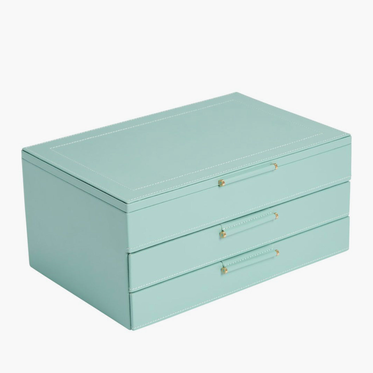 WOLF Sophia Jewelry Box with Drawers in Jade Green