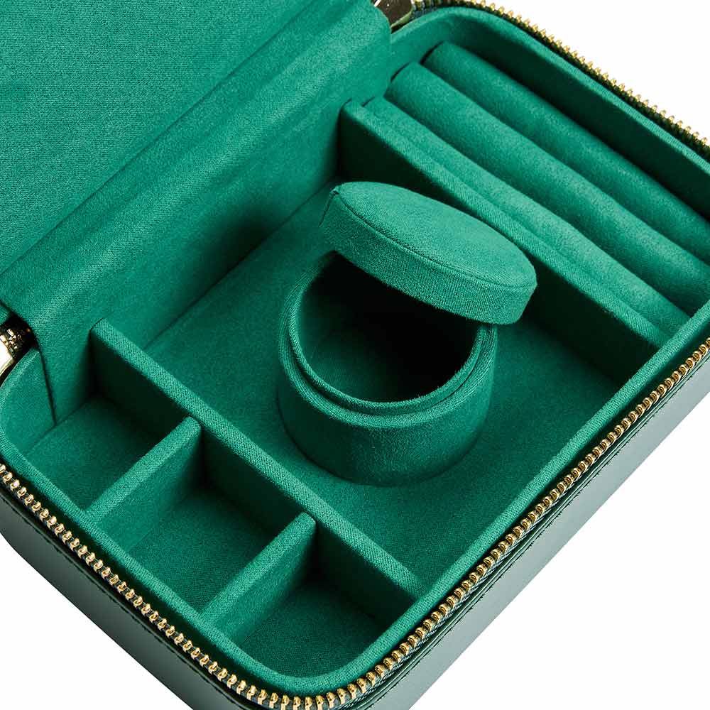 WOLF Sophia Travel Zip Case in Forest Green