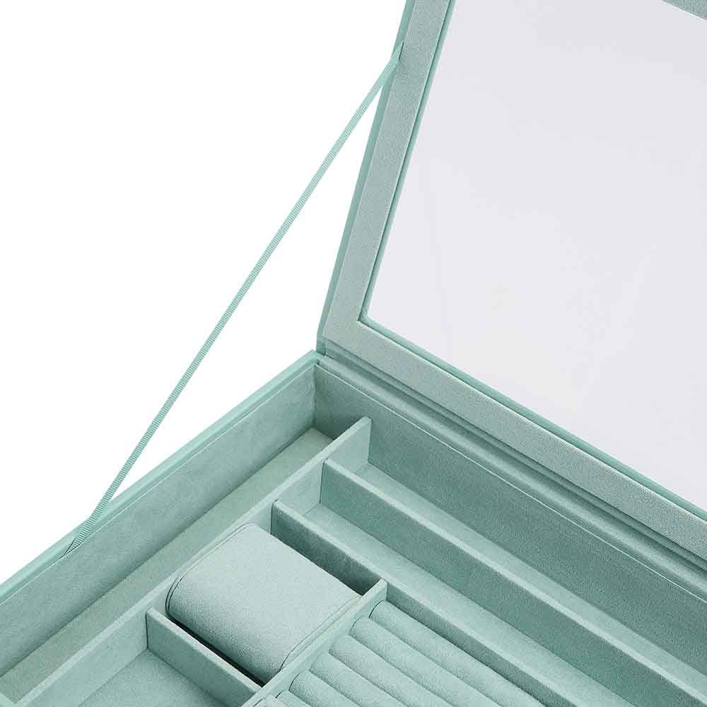 WOLF Sophia Window Jewelry Box in Jade